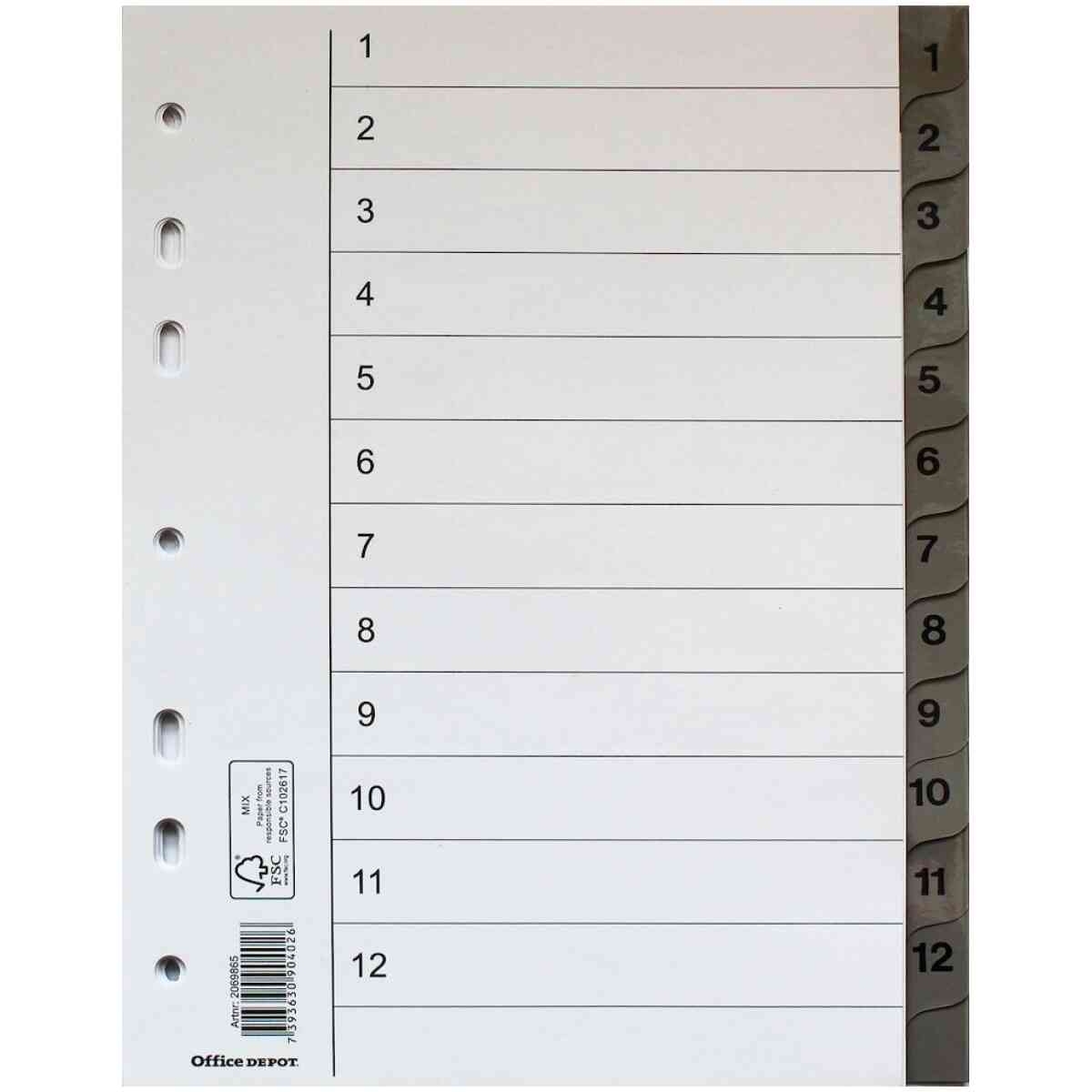 Register flikförstärkt A5 1-12