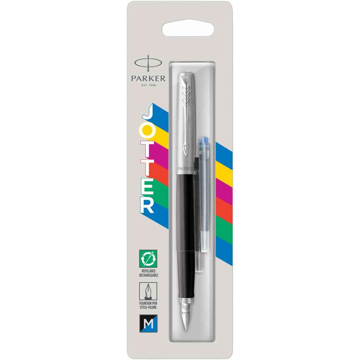 Parker Jotter Originals Black Fountain pen M Blue ink 1-Blister