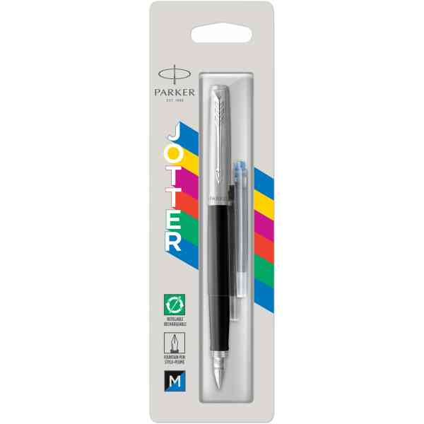 Parker Jotter Originals Black Fountain pen M Blue ink 1-Blister