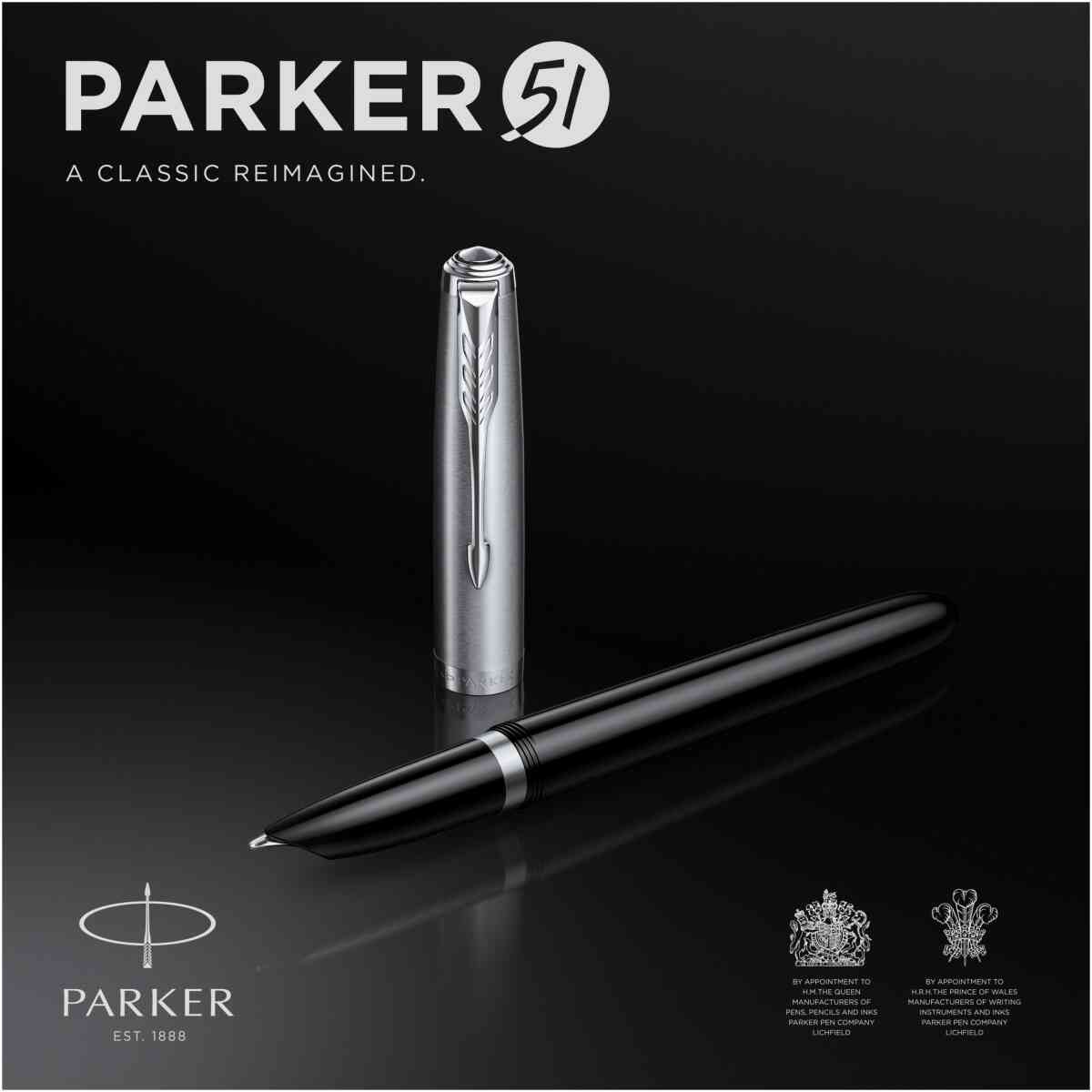 Parker 51 Black Fountain pen F, black - Bild 2
