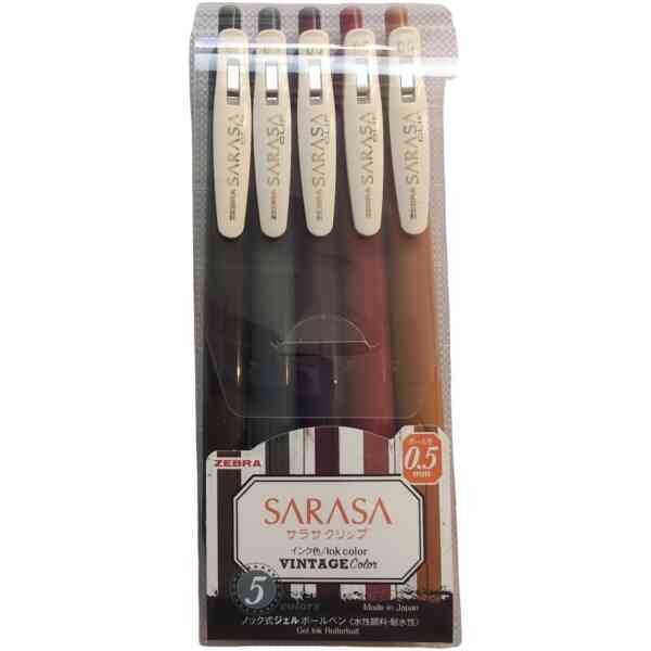 Zebra Sarasa Clip Vintage2 5PK