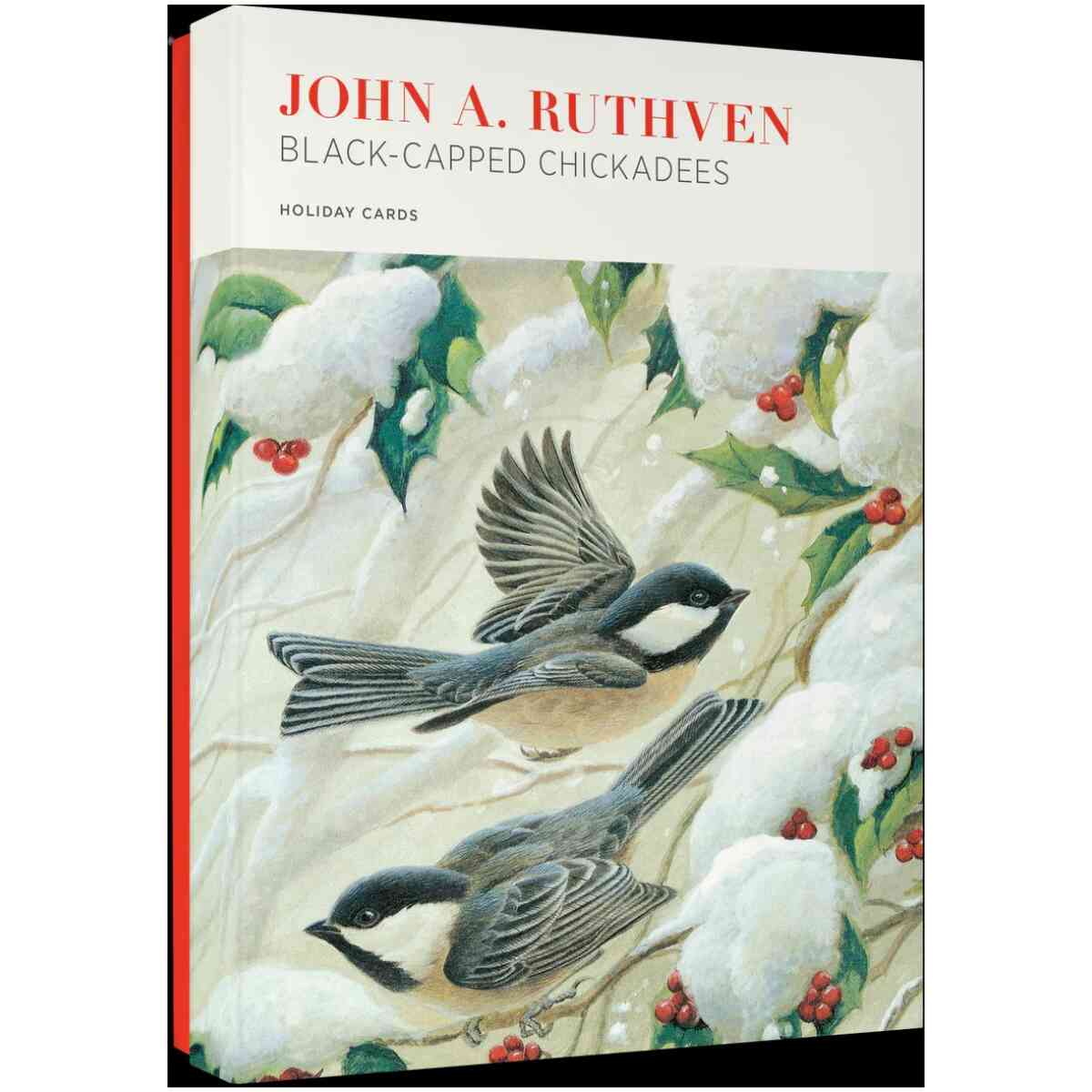 John Ruthven: Black Capped Chickadees Holiday Cards