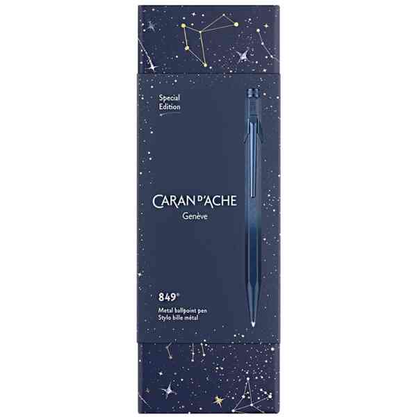 Jul Caran ´d Ache Ballpoint pen 849 Cosmic blue, black M refill, in premium cardboard box, Christmas