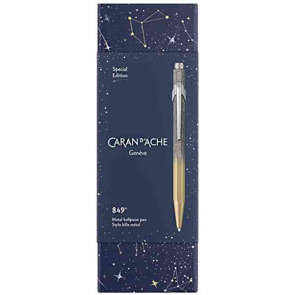 Jul Caran ´d Ache Ballpoint pen 849 Cosmic gold, black M refill, in premium cardboard box, Christmas
