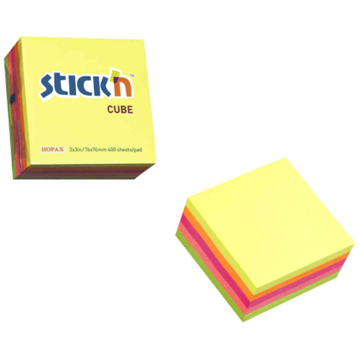 Notiskub 76x76 320 Blad Sorterat Neon - Bild 5