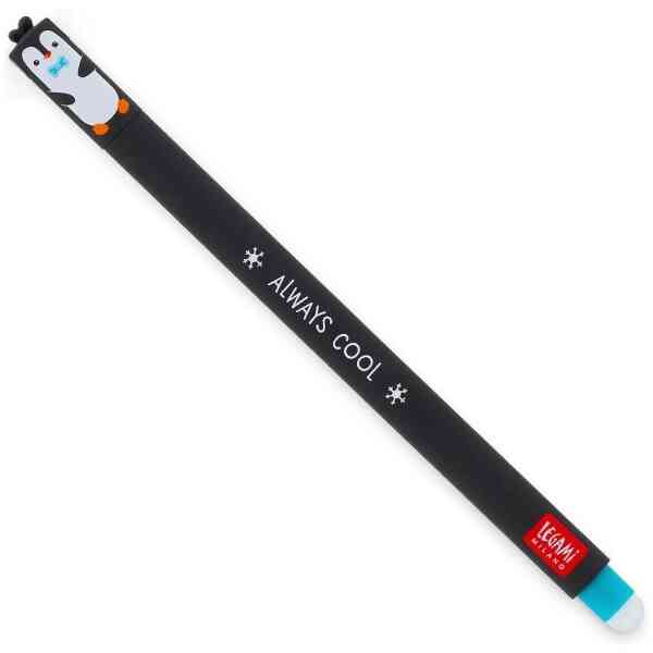 Erasable gel pen, Penguin, turkos, gelpenna med utsuddbart bläck