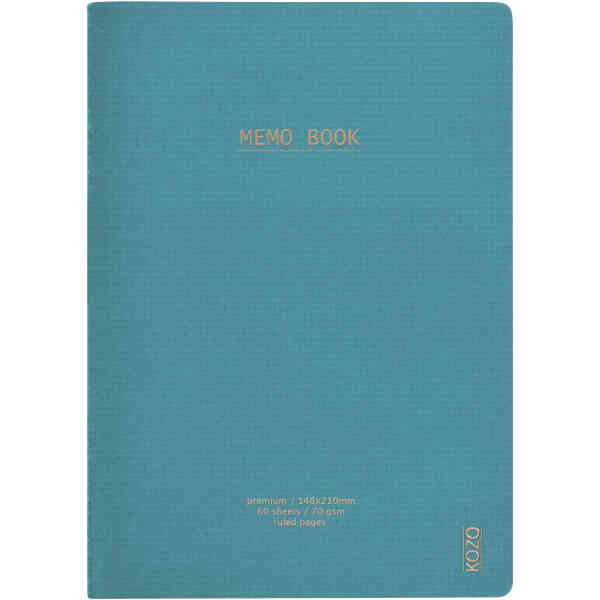 KOZO Skrivhäfte A5 3 Pack Coffee Bric Steel Blue