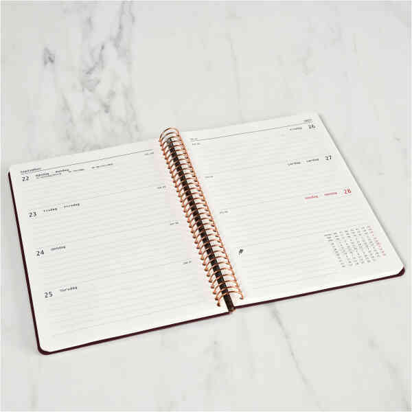 KOZO Kalender 2025 A5 Vecka Per Uppslag
