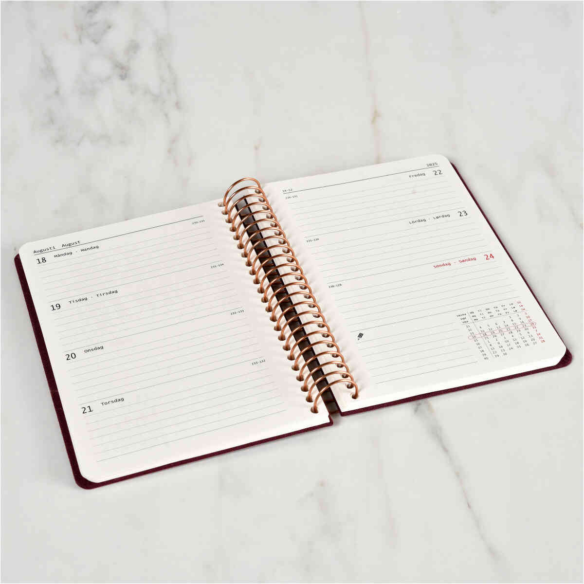 KOZO Kalender 2025 A6 Vecka Per Uppslag - Bild 8