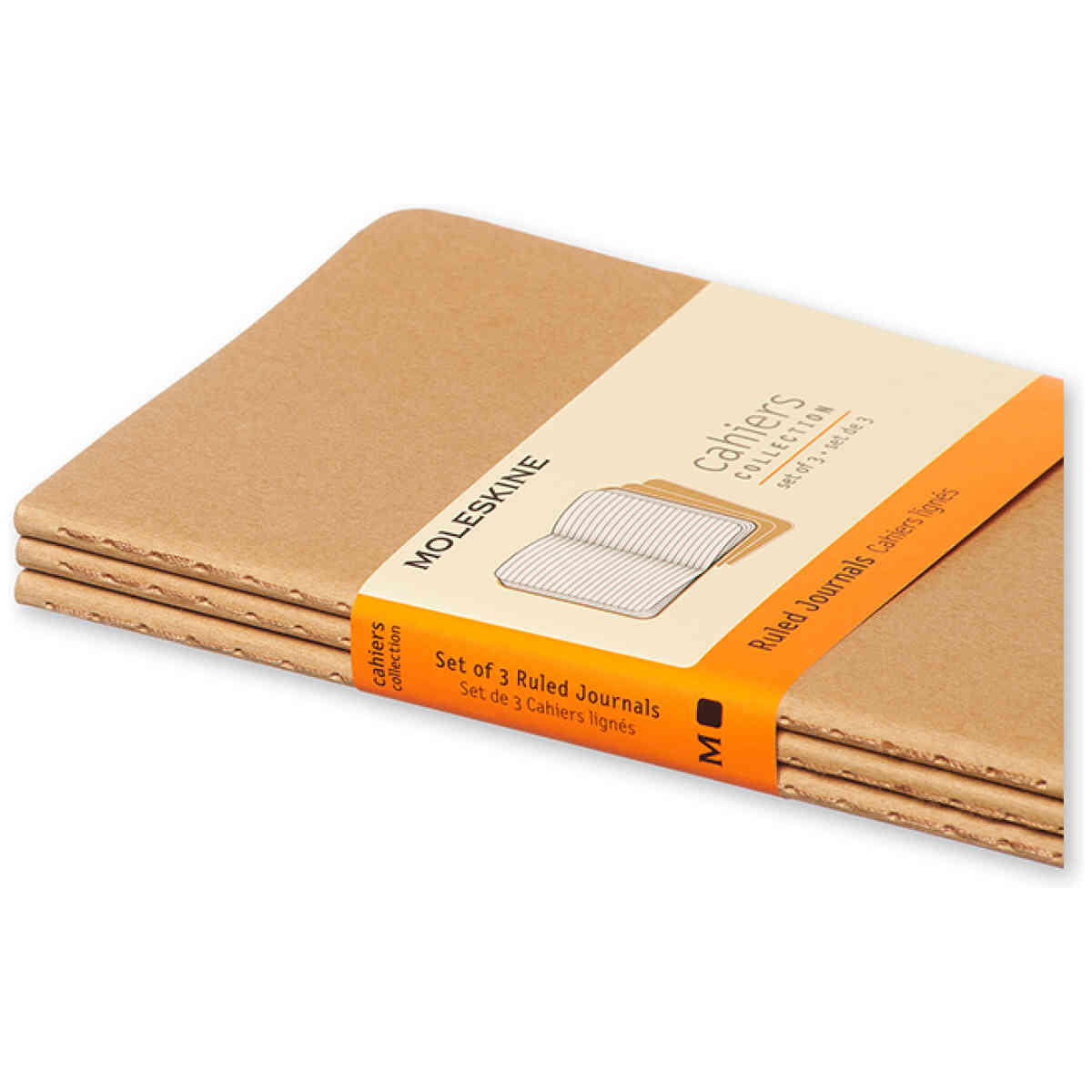 Cahier Journal Linjerad Pocket Kraft 3-Pack - Bild 3