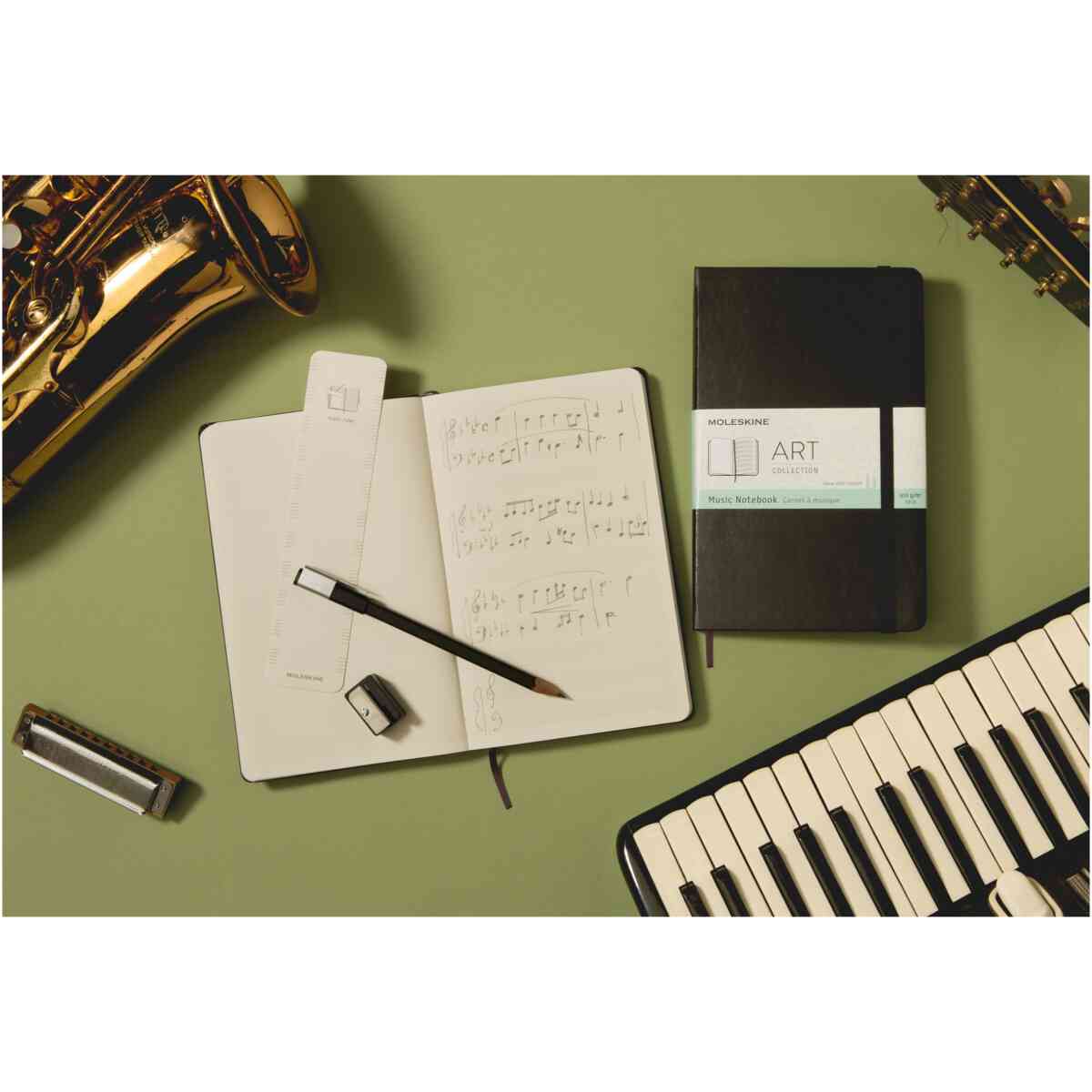 Art Music Notebook Svart Large