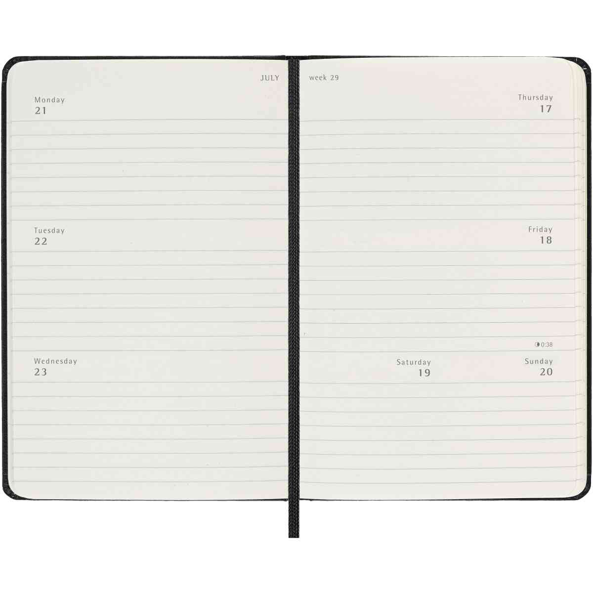 Classic Hard 12M Weekly Horizontal Pocket Svart 2025 - Bild 5