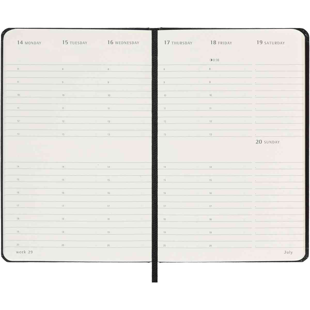 Classic Hard 12M Weekly Vertical Pocket Svart 2025 - Bild 5