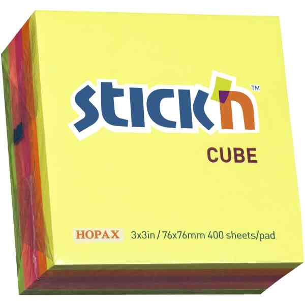 Notiskub 76x76 320 Blad Sorterat Neon