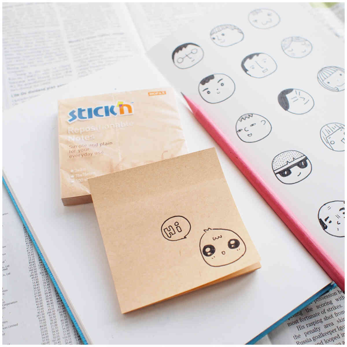 Notisblock 76x76 100 Blad Kraftpapper Brun