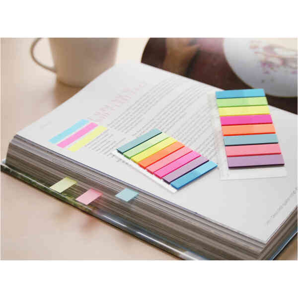 Indexflikar 8st 45x8 20 Blad Sorterat Neon