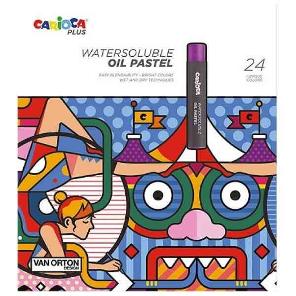 Carioca Plus Watersoluble oil pastels 24 st