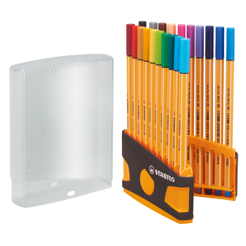 STABILO Point 88 20 Pack Color Parade Orange/Grå