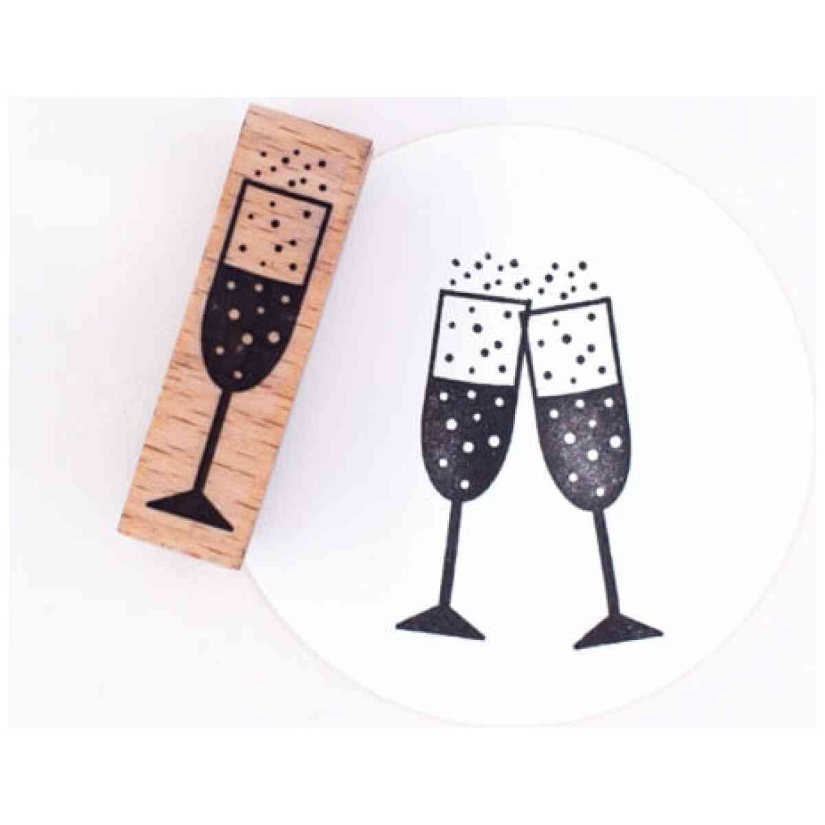 Stamp : Champagne glass Artikel: D064