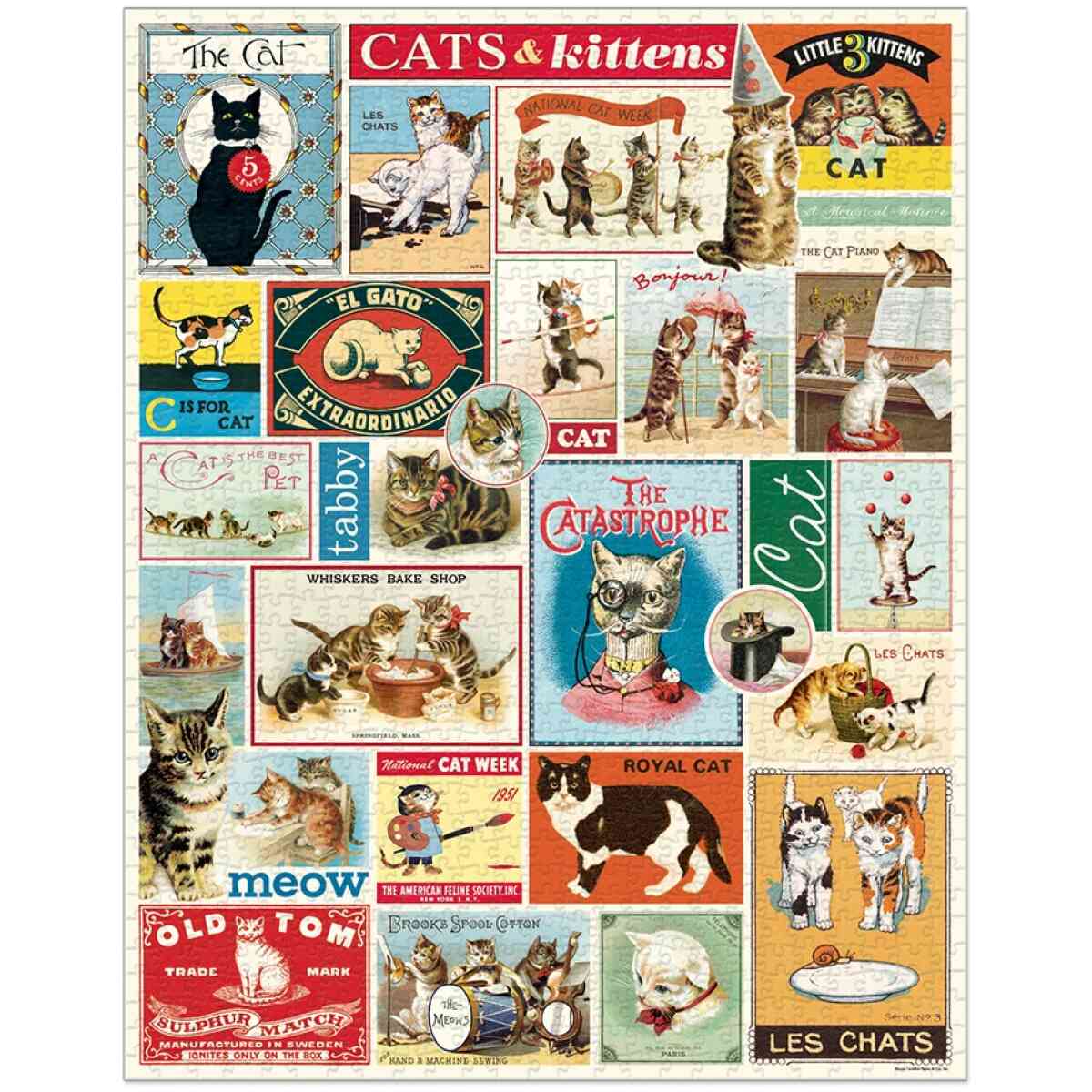 Cavallini & Co. Cats & Kittens 1000 bitar pussel - Bild 2