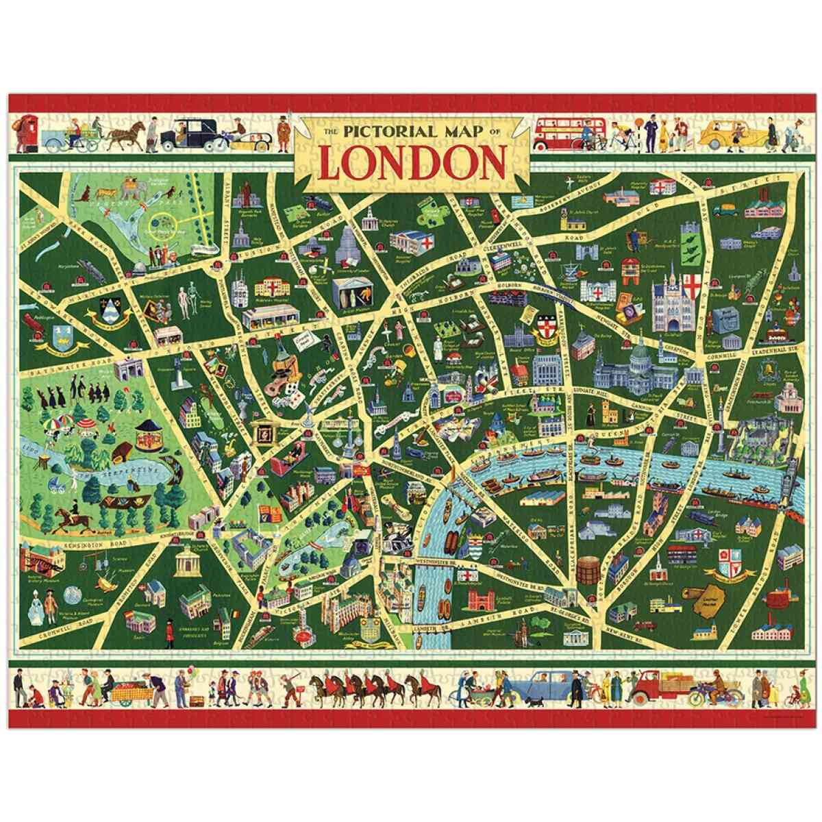 Cavallini & Co. London Map 1000 Piece Puzzle - Bild 2