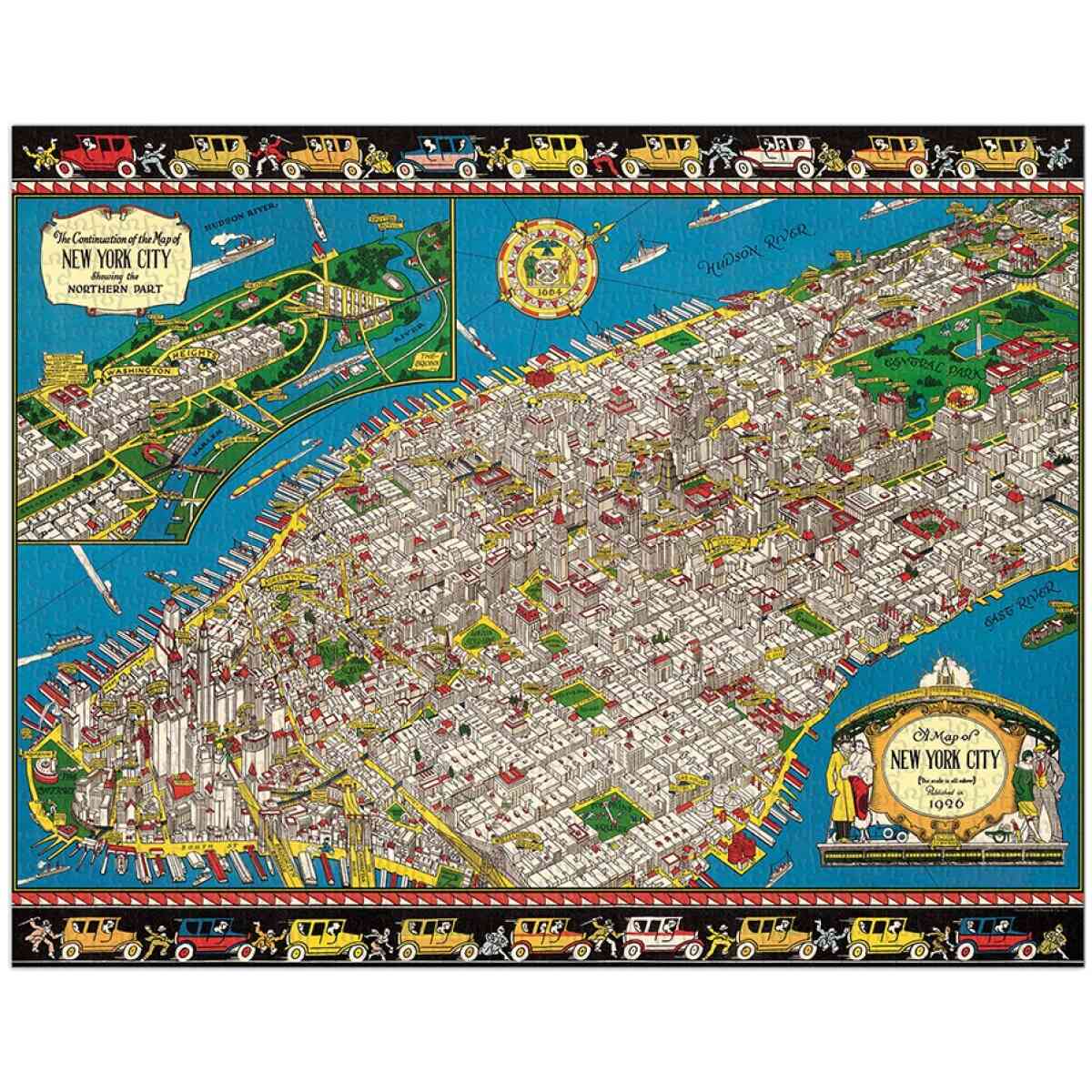 Cavallini & Co. New York Map 1000 Piece Puzzle - Bild 2