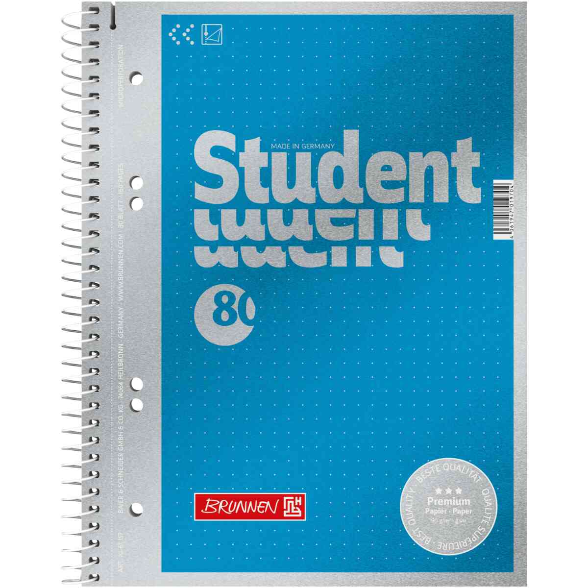 Collegeblock Premium Student  A5, 80 ark