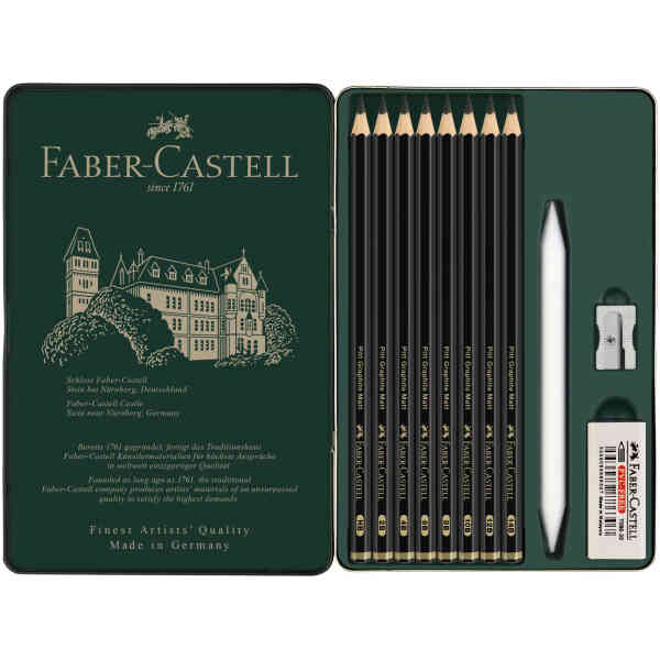 Pitt Graphite Matt set, tin of 11