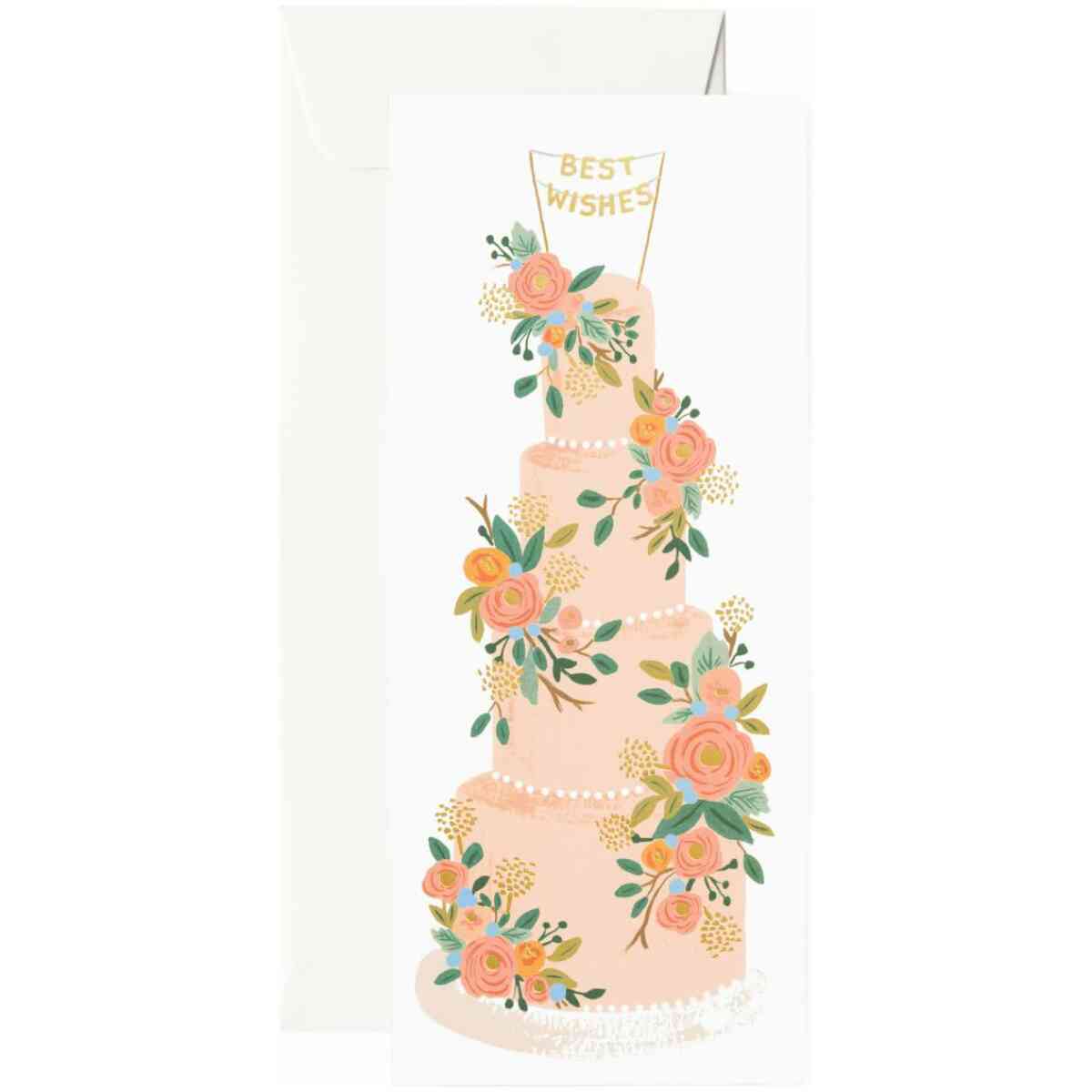 Tall Wedding Cake Card