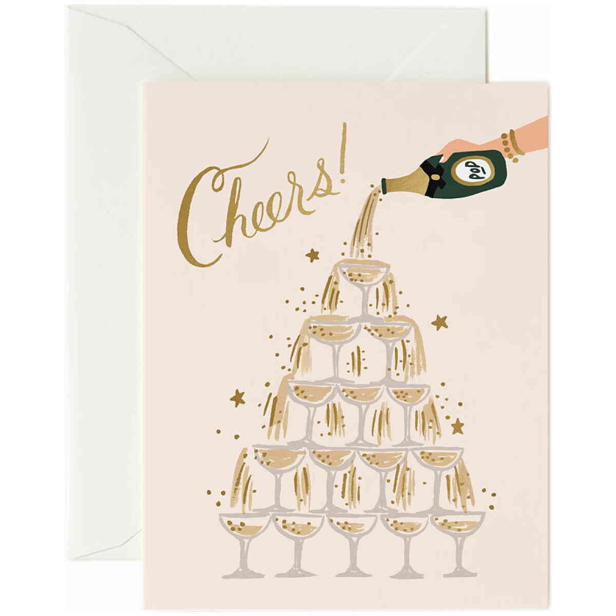 Champagne Tower Cheers Card