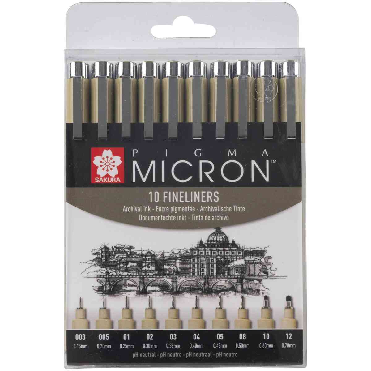 PIGMA MICRON SET 10 BLACK