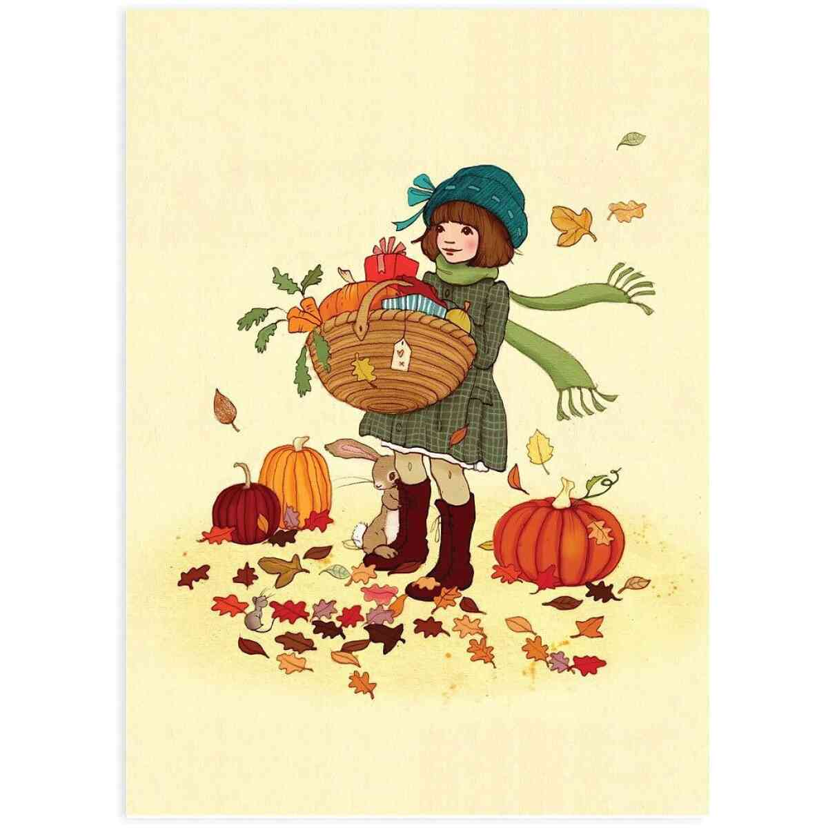 Autumn Leaves, Postcard