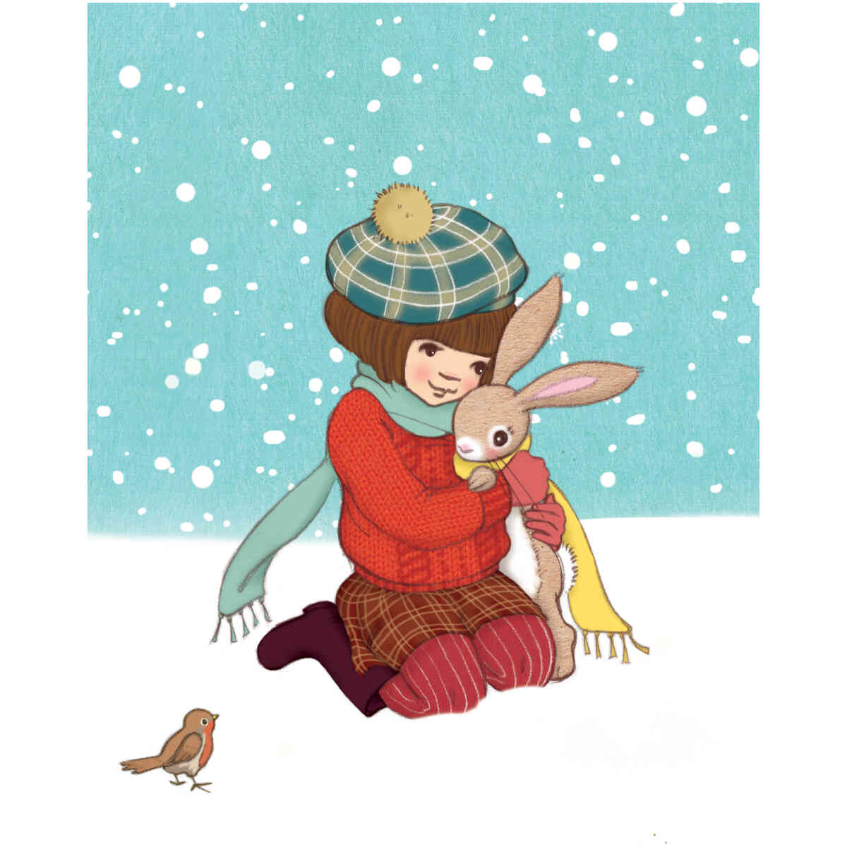 Winter Hug, Postcard