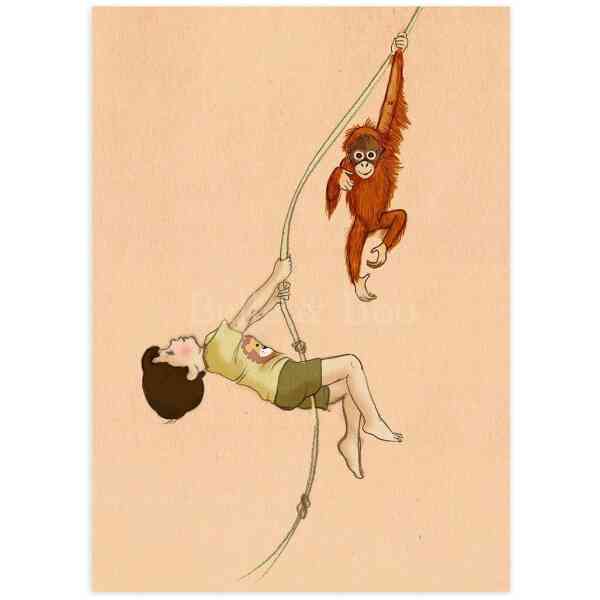 Orangutan Friend, Postcard
