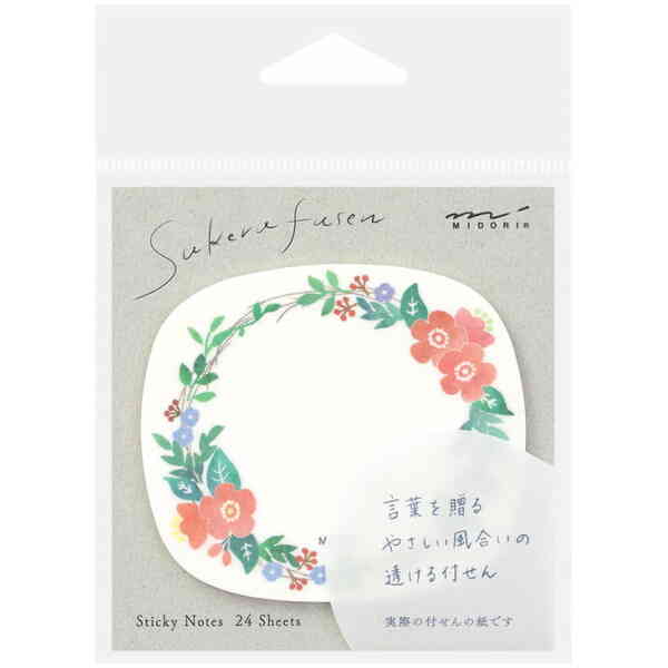Sticky Notes Transparency Wreath