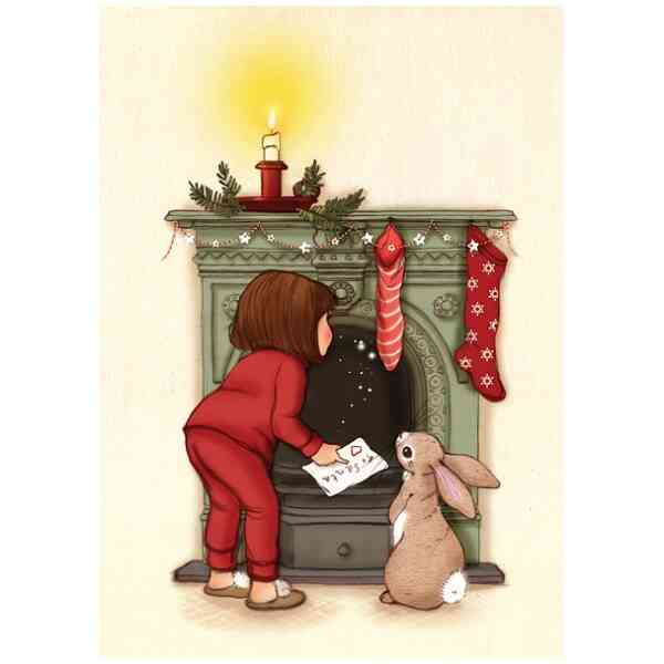 Waiting for Santa, Postcard