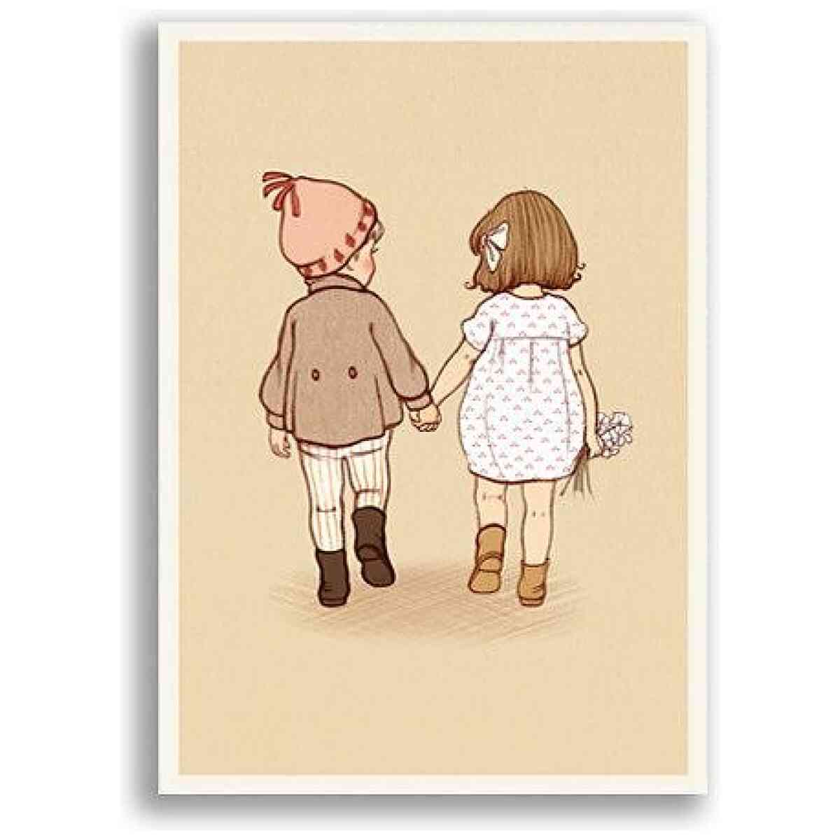 Together, Belle & Boo Playtime Postcards