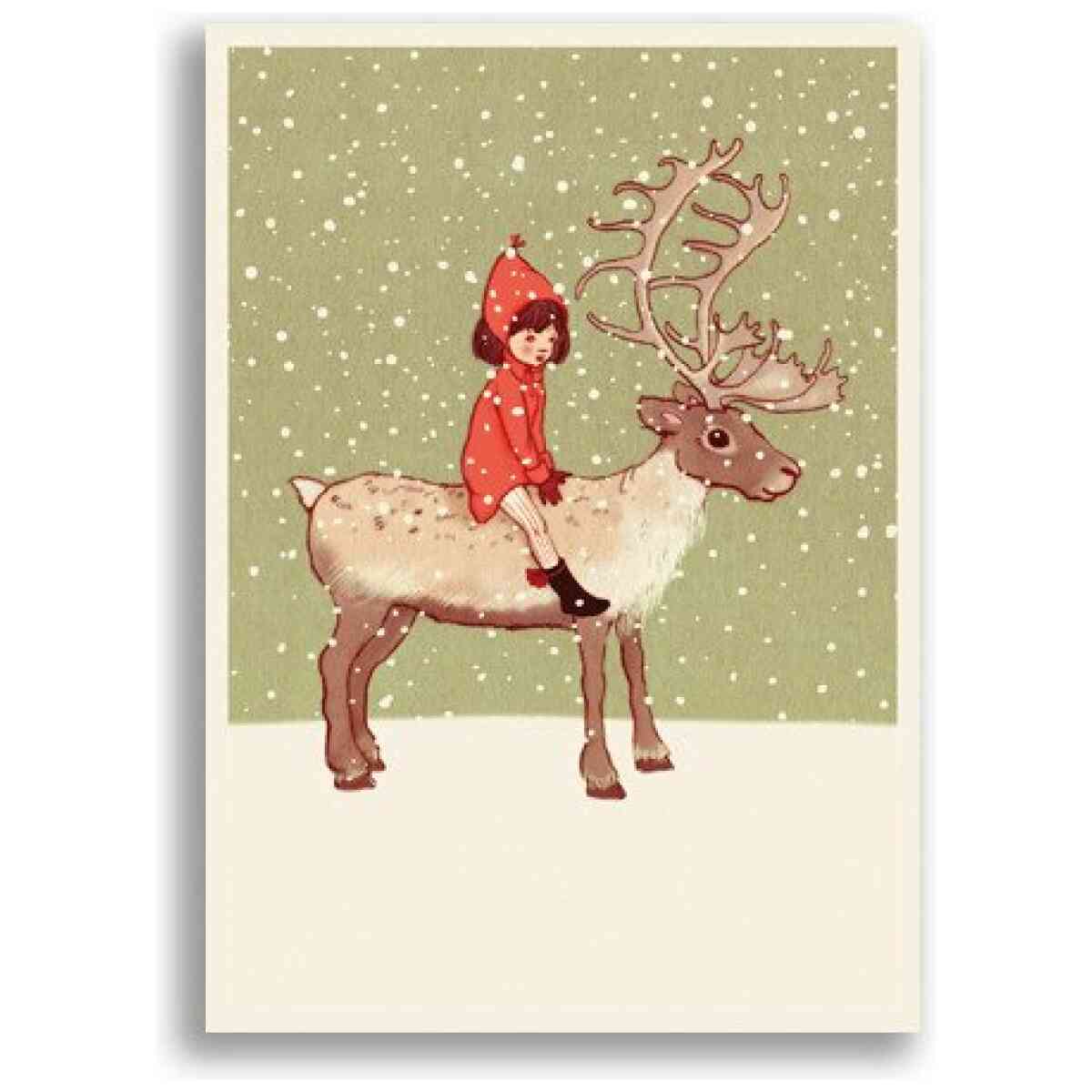 Me and My Reindeer, Belle & Boo Playtime Xmas Postcard