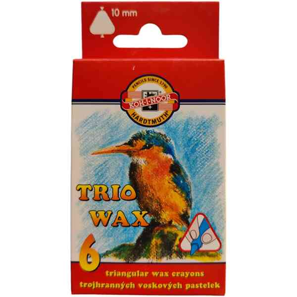 Triangular Wax Crayons - 6