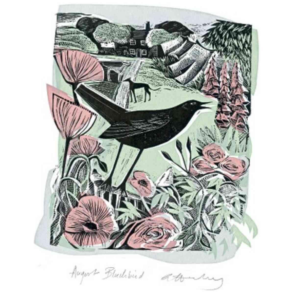 August Blackbird, Greeting Card