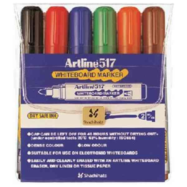 Whiteboardpenna Artline 517 6-pack