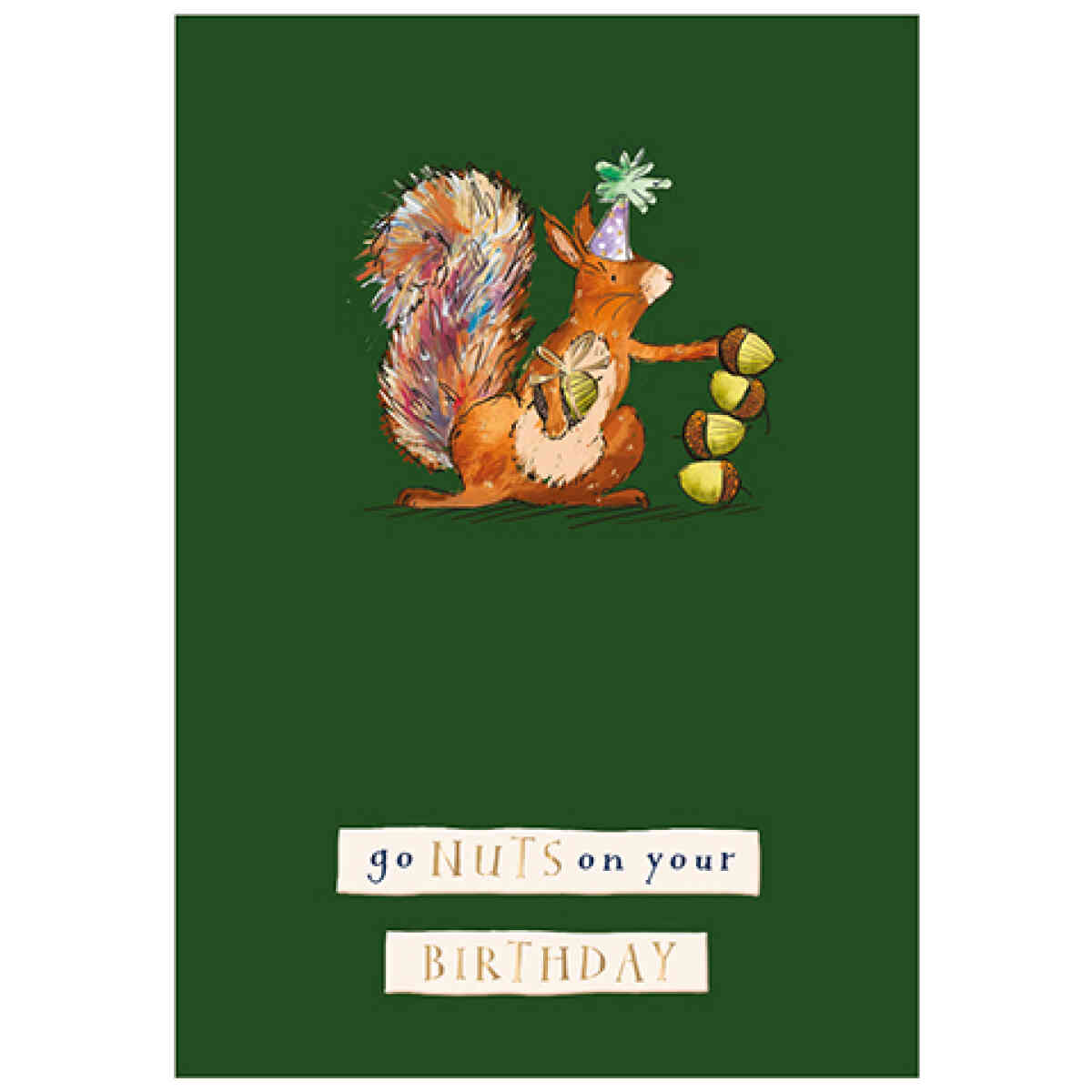Squirrel, Wilf And Alfie, Greeting Card