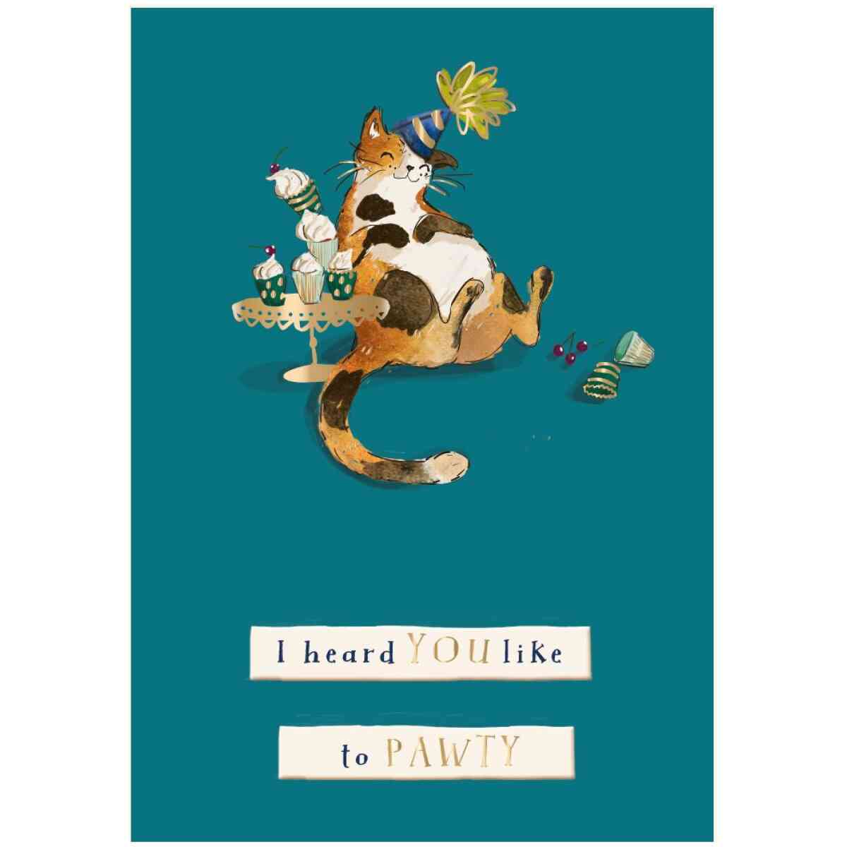 You Like To Pawty, Wilf And Alfie, Greeting Card