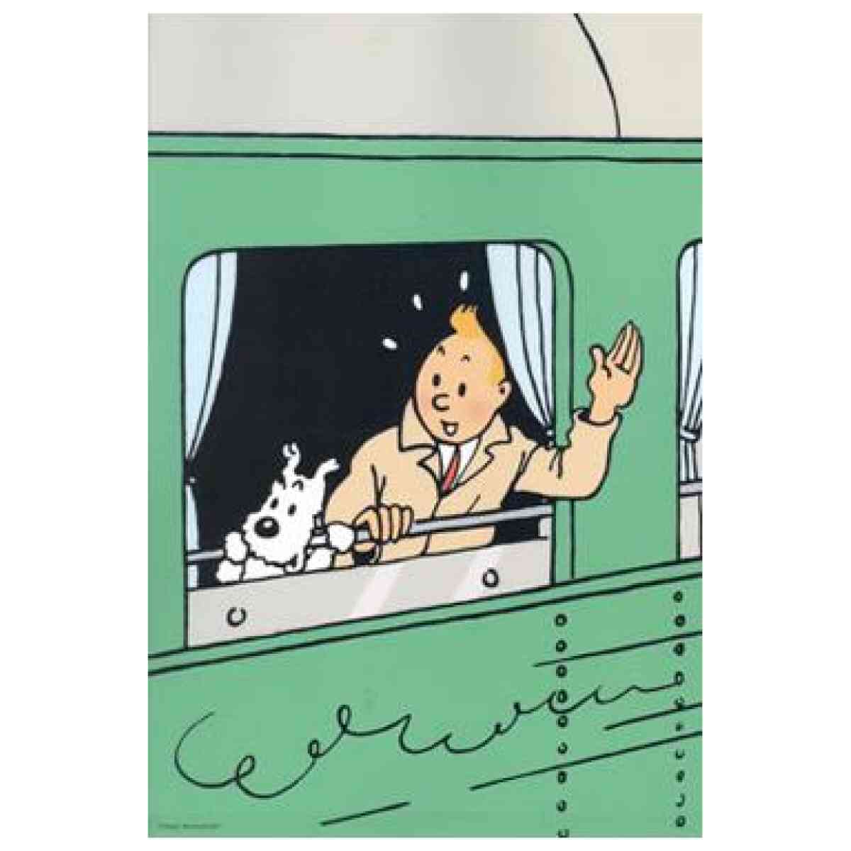 Tintin vinkar från tåget (Kongo) Plastmapp A4