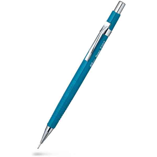Pentel P207 Automatic stiftpenna 0,7mm, 4mm fast glidrör, avtagbart clip : Blå