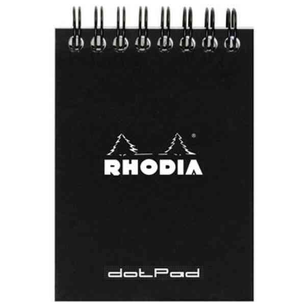 Rhodia NotePad wire black A7 dot