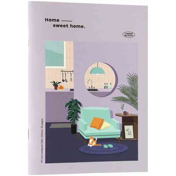 Haru A5 line notebook 02 Sweet home