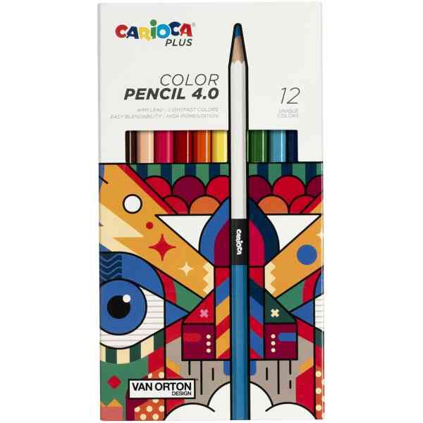 Carioca Plus Color pencil 4.0 - Set om 12 färgpennor