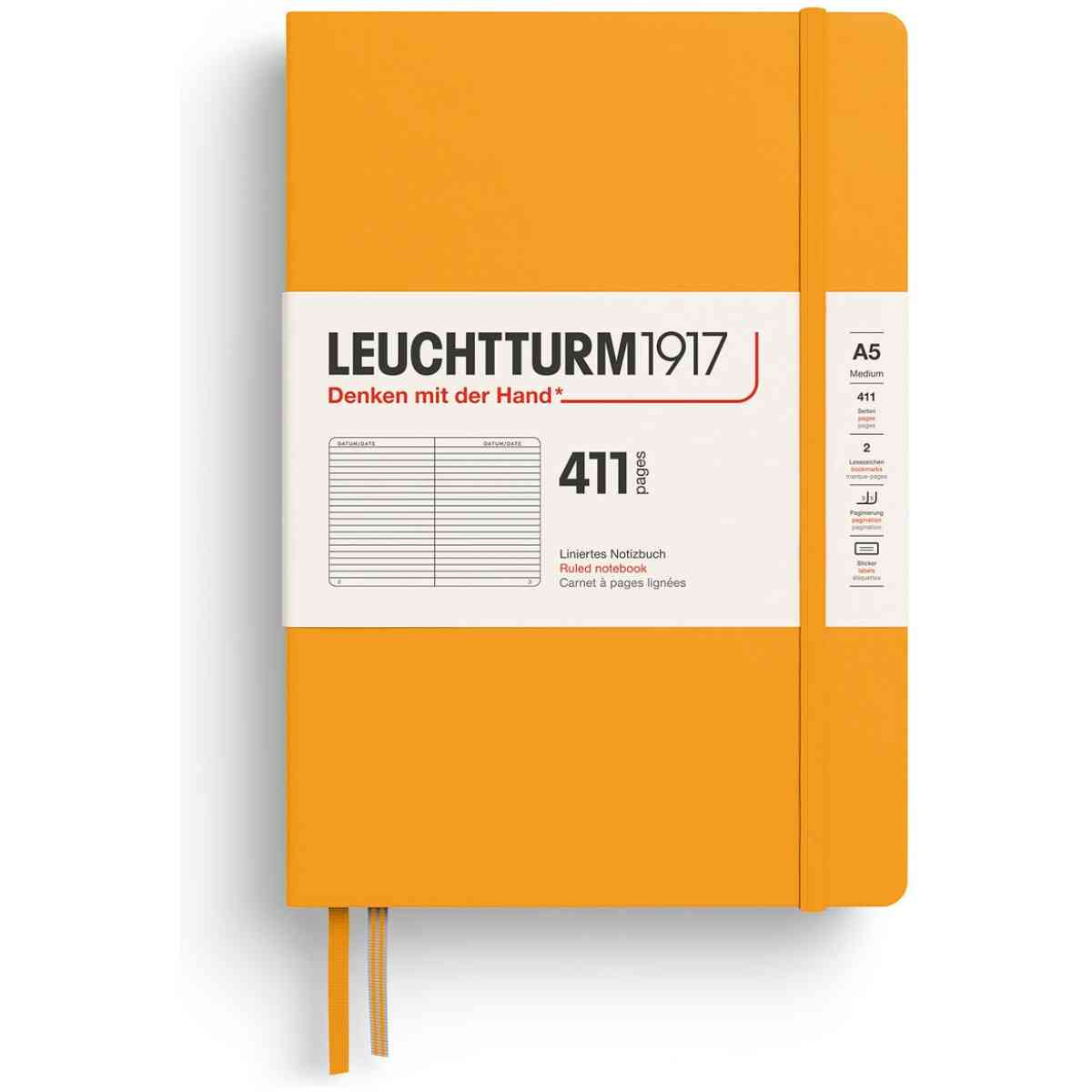 Leuchtturm1917 Anteckningsbok 411 A5 Hard Linjerad