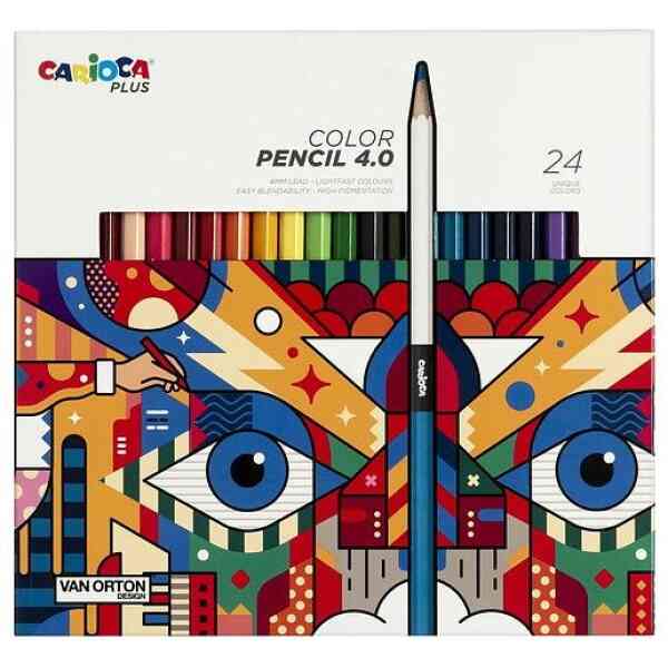 Carioca Plus Color pencil 4.0 - Set om 24 färgpennor
